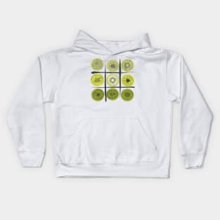 Group of 9 flower heads in a grid Kids Hoodie